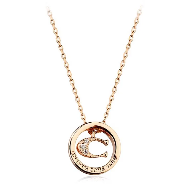 OL Style Rose C Micro Pave CZ Zircon C Letter Pendant Necklace Brand Italina Rigant Fashion Jewelry for Women
OL Style Rose C Micro Pave CZ Zircon C Letter Pendant Necklace Brand Italina Rigant Fashion Jewelry for Women