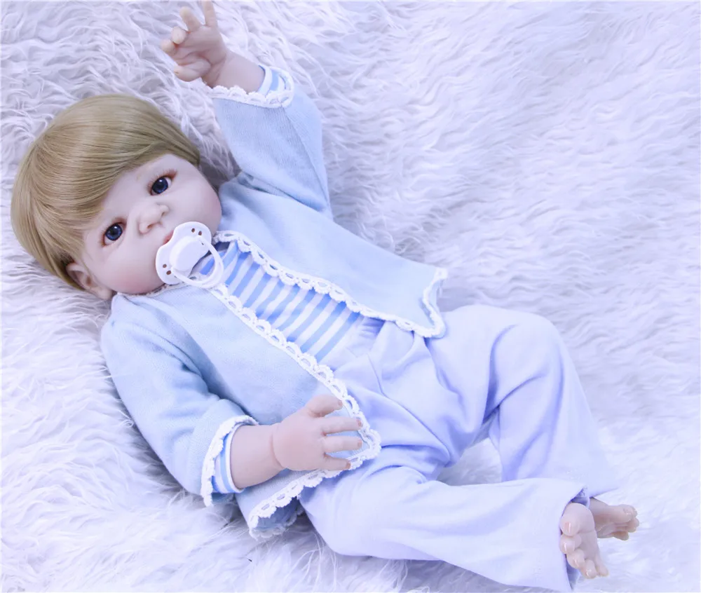 Full boy body silicone reborn baby dolls NPK about 55-57cm doll reborn babies real alive bebe reborn bonecas children gift toy
Full boy body silicone reborn baby dolls NPK about 55-57cm doll reborn babies real alive bebe reborn bonecas children gift toy