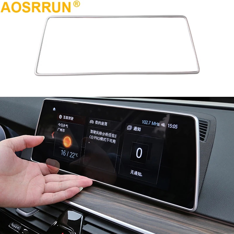 Car Styling Console Dashboard GPS Navigation Screen Frame Cover Trim For BMW 5 series G30 G38 6GT GT6 2018 2019 Car Accessories
Car Styling Console Dashboard GPS Navigation Screen Frame Cover Trim For BMW 5 series G30 G38 6GT GT6 2018 2019 Car Accessories