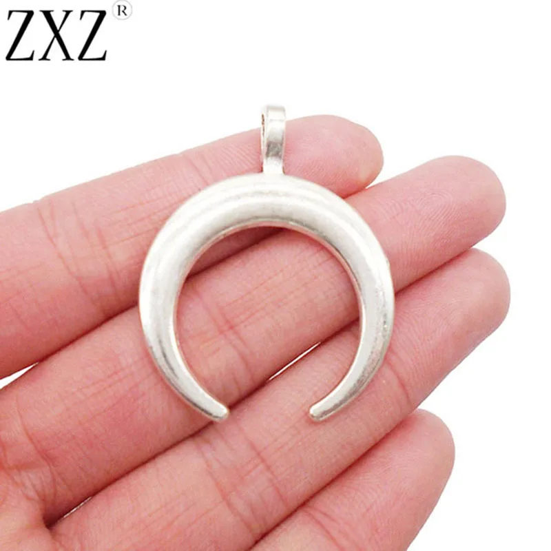 ZXZ 10pcs Antique Silver Ox Horn/Crescent Moon Charms Pendants for Jewelry Making Findings 40x33mm
ZXZ 10pcs Antique Silver Ox Horn/Crescent Moon Charms Pendants for Jewelry Making Findings 40x33mm