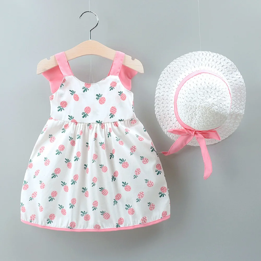 New Baby Girl Clothes Dress+Hat Beach Pineapple 3D Wings Casual Summer Cotton Princess Clothing Children Kids Baby Girl Dresses
New Baby Girl Clothes Dress+Hat Beach Pineapple 3D Wings Casual Summer Cotton Princess Clothing Children Kids Baby Girl Dresses