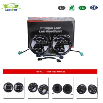 Pair J108-2 7" inch 78W LED projector headlight with DRL h4 h13 for Jeep 76-16 JK LJ CJ TJ auto products car accessories
Pair J108-2 7" inch 78W LED projector headlight with DRL h4 h13 for Jeep 76-16 JK LJ CJ TJ auto products car accessories