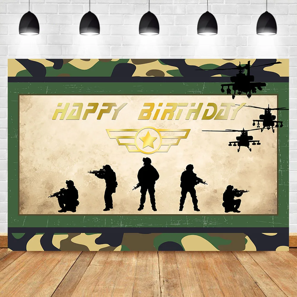 NeoBack Army Sign Happy Birthday Photography Backdrops Boy's Birthday Party Banner Decorate Photo Background
NeoBack Army Sign Happy Birthday Photography Backdrops Boy's Birthday Party Banner Decorate Photo Background