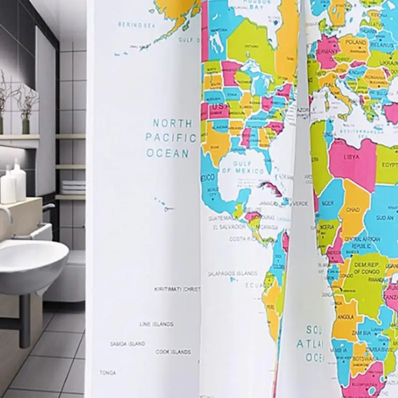 Newest World Map Shower Curtains 3d Pattern Design Creative Bathroom Polyester Shower Curtain Waterproof 12 Hooks
Newest World Map Shower Curtains 3d Pattern Design Creative Bathroom Polyester Shower Curtain Waterproof 12 Hooks