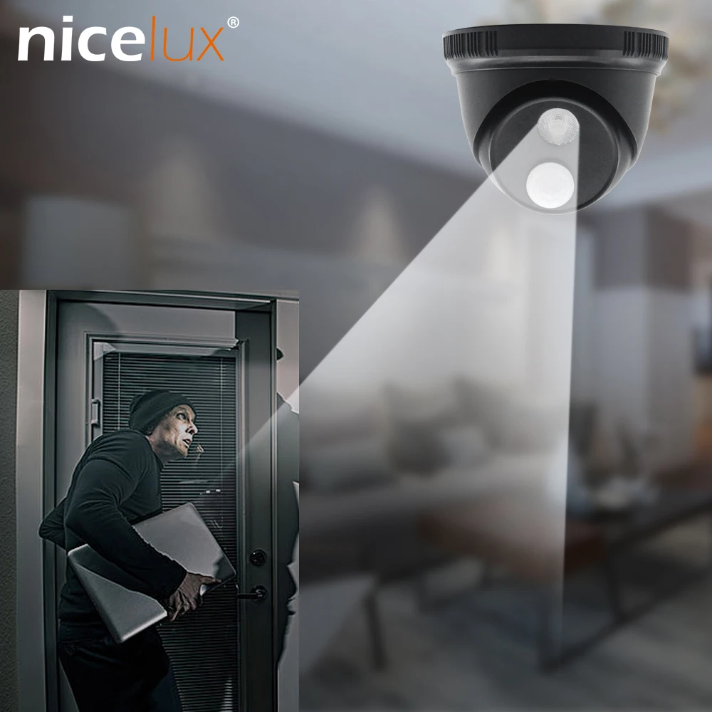 Simulation Monitor Camera Appearance Light Control Infrared Sensor Night Light 540 Degrees Rotation for Doorway Stairs Home Safe
Simulation Monitor Camera Appearance Light Control Infrared Sensor Night Light 540 Degrees Rotation for Doorway Stairs Home Safe