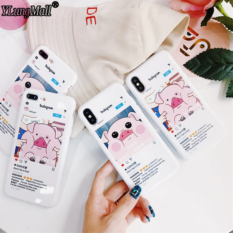 YLungMall Soft Silicone Phone Case for iPhone X 6 7 8 plus 6s Cute Instagram Screenshot Pig Cover For Coque iPhone 7 Case
YLungMall Soft Silicone Phone Case for iPhone X 6 7 8 plus 6s Cute Instagram Screenshot Pig Cover For Coque iPhone 7 Case