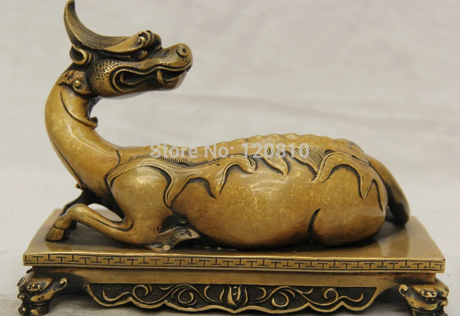 7" China Chinese Copper Folk Fengshui dragon beast kylin PiXiu Statue sculpture
7" China Chinese Copper Folk Fengshui dragon beast kylin PiXiu Statue sculpture