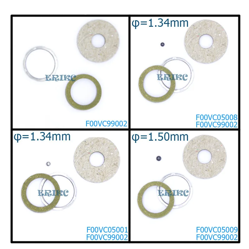 ERIKC injector repair kit steel ball repair kits F00VC99002 and F00VC05001 ball diameter=1.34mm
ERIKC injector repair kit steel ball repair kits F00VC99002 and F00VC05001 ball diameter=1.34mm