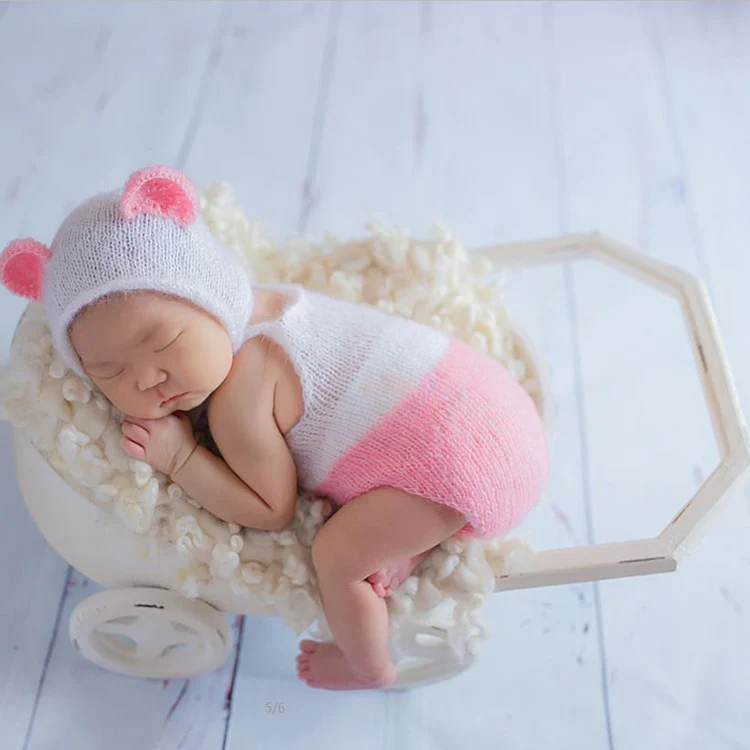 newborn photography wood basket