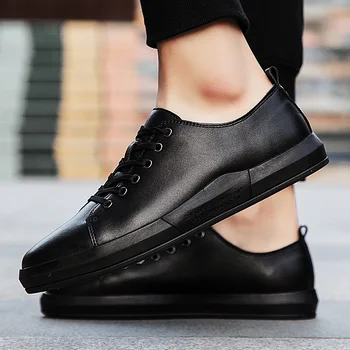 Men's genuine Leather Casual Shoes lace up Autumn cow Leather Lace-Up Men flats Fashion shoes oxfords male walking shoes L4
Men's genuine Leather Casual Shoes lace up Autumn cow Leather Lace-Up Men flats Fashion shoes oxfords male walking shoes L4