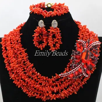 Charming Irregular Coral Beads Necklace Set Orange Nigerian Wedding Costume African Bridal Jewelry Set Free Shipping CJ684
Charming Irregular Coral Beads Necklace Set Orange Nigerian Wedding Costume African Bridal Jewelry Set Free Shipping CJ684