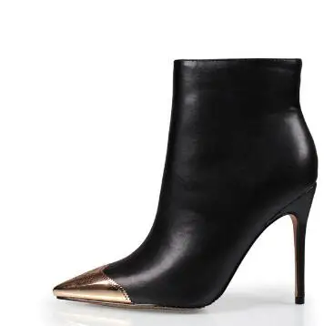 women brand high heel boot black pu leather high heel shoes rivets pointed toe dress zip thin heels women shoes 36-41
women brand high heel boot black pu leather high heel shoes rivets pointed toe dress zip thin heels women shoes 36-41