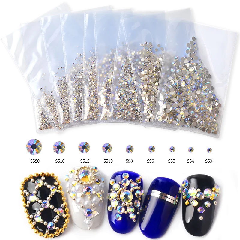 1pack SS3-SS20 Crystal Nail Rhinestones DIY Dotting Tool 3D Non HotFix Flatback Glass Nail Art Decoration Manicure Accessories
1pack SS3-SS20 Crystal Nail Rhinestones DIY Dotting Tool 3D Non HotFix Flatback Glass Nail Art Decoration Manicure Accessories