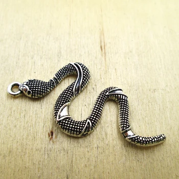10pcs--54x25mm Snake Charms Large Snake charm pendant DIY necklace/ bracelets charms antique silver tone
10pcs--54x25mm Snake Charms Large Snake charm pendant DIY necklace/ bracelets charms antique silver tone