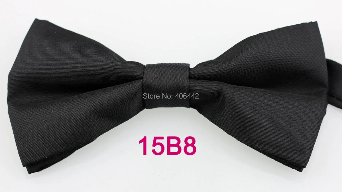 YIBEI Coachella Ties Black Solid Color Bowtie Jacquard Woven Double-deck Tuxedo Bow Tie Adjustable Adults Butterflies Pre-Tied | Аксессуары