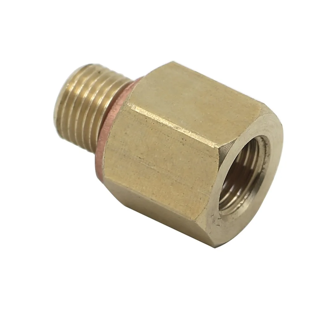 1/8" NPT Female to M10 X 1 Male Metric Adapters / Oil Pressure Gauge Sender Adapter 2265
1/8" NPT Female to M10 X 1 Male Metric Adapters / Oil Pressure Gauge Sender Adapter 2265