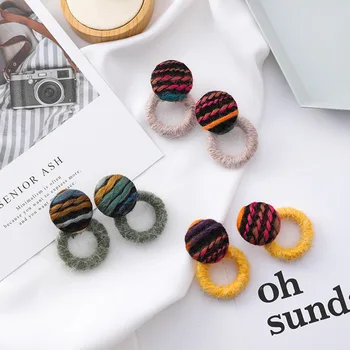 12pairs/lot Korean Fashion Colorful Button Loop Earrings Handmade Wool Sweet Autumn and Winter Earrings
12pairs/lot Korean Fashion Colorful Button Loop Earrings Handmade Wool Sweet Autumn and Winter Earrings