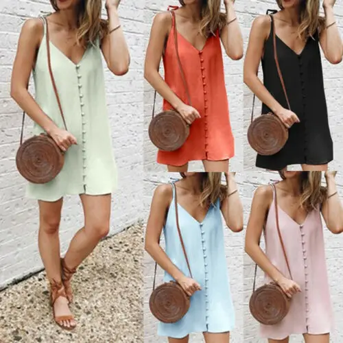 2019 Women Summer Boho V Neck Botton Mini Short Dress Evening Party Club Wear Dresses Beach Sundress
2019 Women Summer Boho V Neck Botton Mini Short Dress Evening Party Club Wear Dresses Beach Sundress
