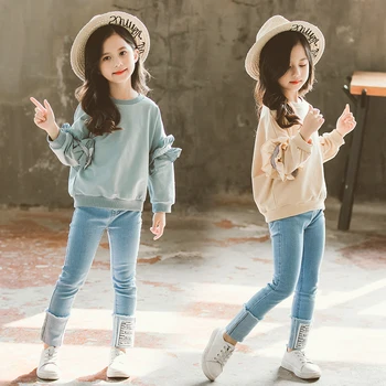 Girls Clothes for Girls 2pcs Kids Clothes Girls 8 12Years Teen Clothes Solid Tracksuit+ Denim Pants 2020 Spring Autumn Clothing
Girls Clothes for Girls 2pcs Kids Clothes Girls 8 12Years Teen Clothes Solid Tracksuit+ Denim Pants 2020 Spring Autumn Clothing