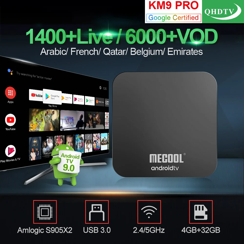 Arabic French IPTV QHDTV Box Belgium IP TV KM9 Pro S905X2 Android 9.0 BOX Dutch Morocco IPTV Germany France Arabic Algeria IP TV
Arabic French IPTV QHDTV Box Belgium IP TV KM9 Pro S905X2 Android 9.0 BOX Dutch Morocco IPTV Germany France Arabic Algeria IP TV
