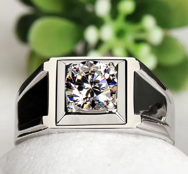 Wholesale Classic Man Ring 0.45CT Simulate Diamond 925 Silver Wedding Ring for Men Love ring engagement
Wholesale Classic Man Ring 0.45CT Simulate Diamond 925 Silver Wedding Ring for Men Love ring engagement