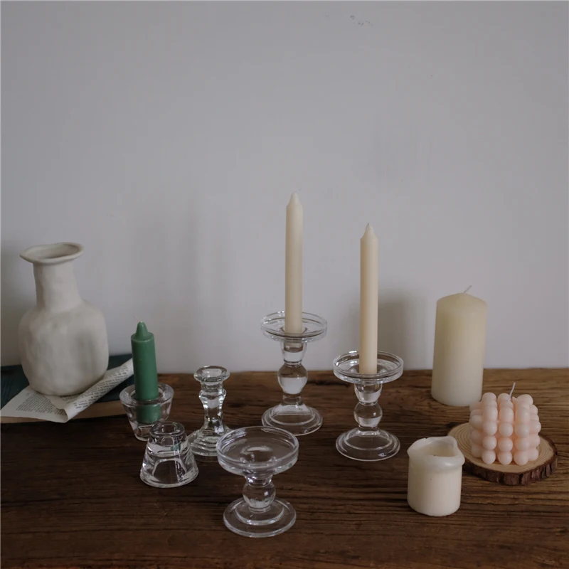 1pc 3 / 4 / 5 In Glass Candle Holder for Tealight Retro Glass Candlestick Romantic Party Dinner Wedding Decoration Home Decor
1pc 3 / 4 / 5 In Glass Candle Holder for Tealight Retro Glass Candlestick Romantic Party Dinner Wedding Decoration Home Decor