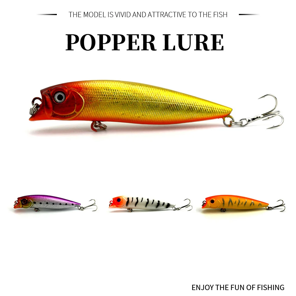 HENGJIA 4PCS Popper Lure Bait Trout 4 Color 9.5CM 11.7G Hard Bait Crankbait Fishing Tackle
HENGJIA 4PCS Popper Lure Bait Trout 4 Color 9.5CM 11.7G Hard Bait Crankbait Fishing Tackle