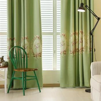 America and Europe Postoral Style Floral Embroidered Curtain Blackout Cloth Curtain for Living Room
America and Europe Postoral Style Floral Embroidered Curtain Blackout Cloth Curtain for Living Room
