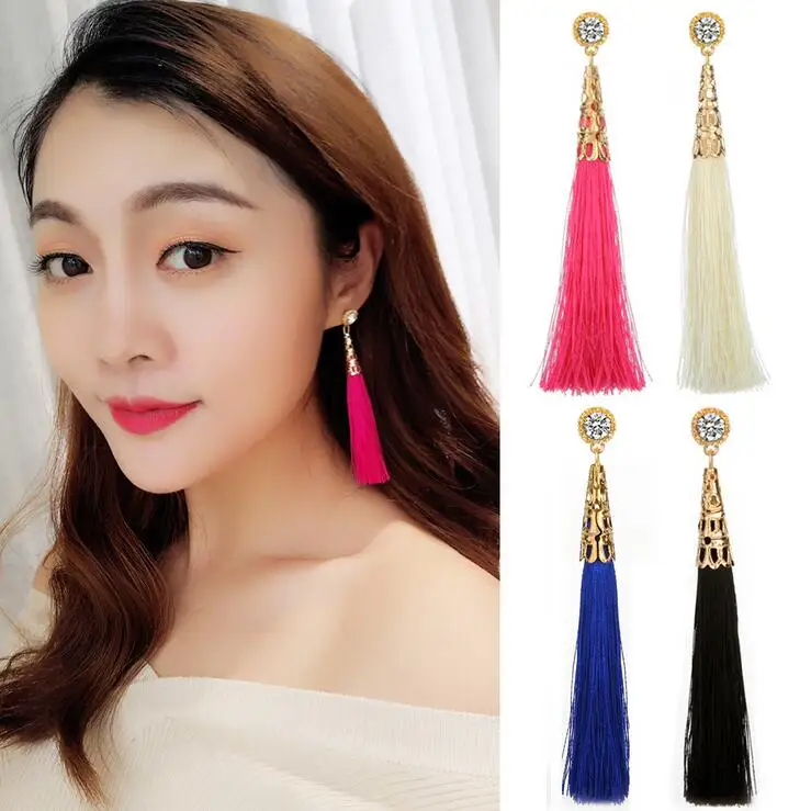 2018 New Hot Tassel Drop Earrings Black vintage tassel earrings long earring Big Dangle Female Earring
2018 New Hot Tassel Drop Earrings Black vintage tassel earrings long earring Big Dangle Female Earring