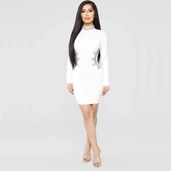 wholesale Newest Women White long sleeve Beading Rayon knitting casual Celebrity Cocktail party bandage dress(L2962)
wholesale Newest Women White long sleeve Beading Rayon knitting casual Celebrity Cocktail party bandage dress(L2962)