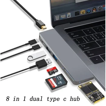 Basix Dual USB-C Hub to Mini DP Adapter 5K 60hz support SSD expansion with PD/Data TF SD Reader Slot USB 2.0/3.0 for MacBooK pro
Basix Dual USB-C Hub to Mini DP Adapter 5K 60hz support SSD expansion with PD/Data TF SD Reader Slot USB 2.0/3.0 for MacBooK pro