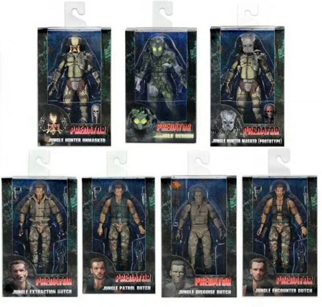 NECA Predator 30th Anniversary Jungle Patrol Encounter Extraction Disguise Dutch Jungle Hunter Unmasked Demon Action Figure Toys
NECA Predator 30th Anniversary Jungle Patrol Encounter Extraction Disguise Dutch Jungle Hunter Unmasked Demon Action Figure Toys