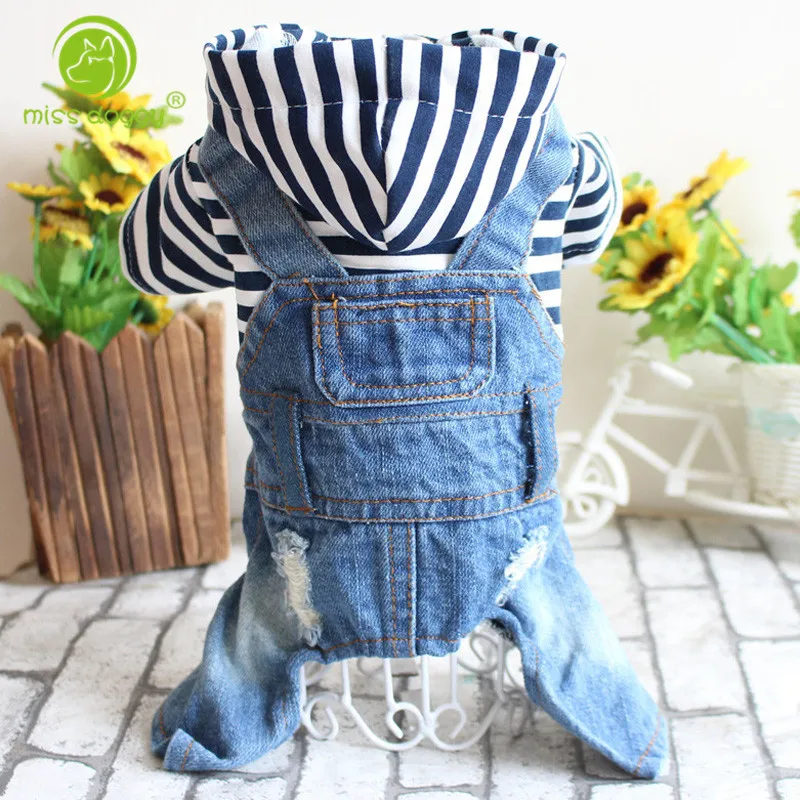 Four Legs Jeans Dog Clothes for Chihuahua Pet Clothing Cool Spring Jumpsuit Striped Jacket Denim Overalls Dog Outfits Leisure 15
Four Legs Jeans Dog Clothes for Chihuahua Pet Clothing Cool Spring Jumpsuit Striped Jacket Denim Overalls Dog Outfits Leisure 15