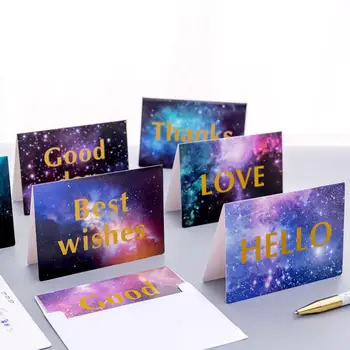 20pcs/lot Hot Stamping Starry Sky Paper Gift Card Creative Universal Festival Thanks Small Card Birthday Greeting Card
20pcs/lot Hot Stamping Starry Sky Paper Gift Card Creative Universal Festival Thanks Small Card Birthday Greeting Card