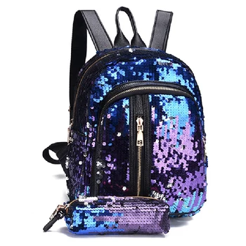 2Pcs/Set New Teenage Bling Glitter Sequins Backpack Girls Rucksack Students School Bag with Pencil Case Clutch
2Pcs/Set New Teenage Bling Glitter Sequins Backpack Girls Rucksack Students School Bag with Pencil Case Clutch