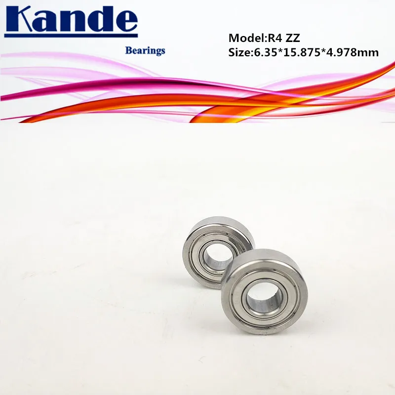 

Kande Bearings R4 10pcs ABEC-1 R4 ZZ 10pcs ABEC-5 R4ZZ Inch Bearing 6.35*15.875*4.978mm R4