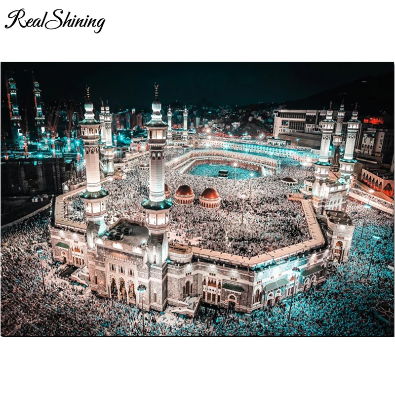 REALSHINING Mecca Sacred Mosque Night Diy Diamond Painting 5D Mosaic Cross Stitch Set For Embroidery Full Needleworks S3188
REALSHINING Mecca Sacred Mosque Night Diy Diamond Painting 5D Mosaic Cross Stitch Set For Embroidery Full Needleworks S3188