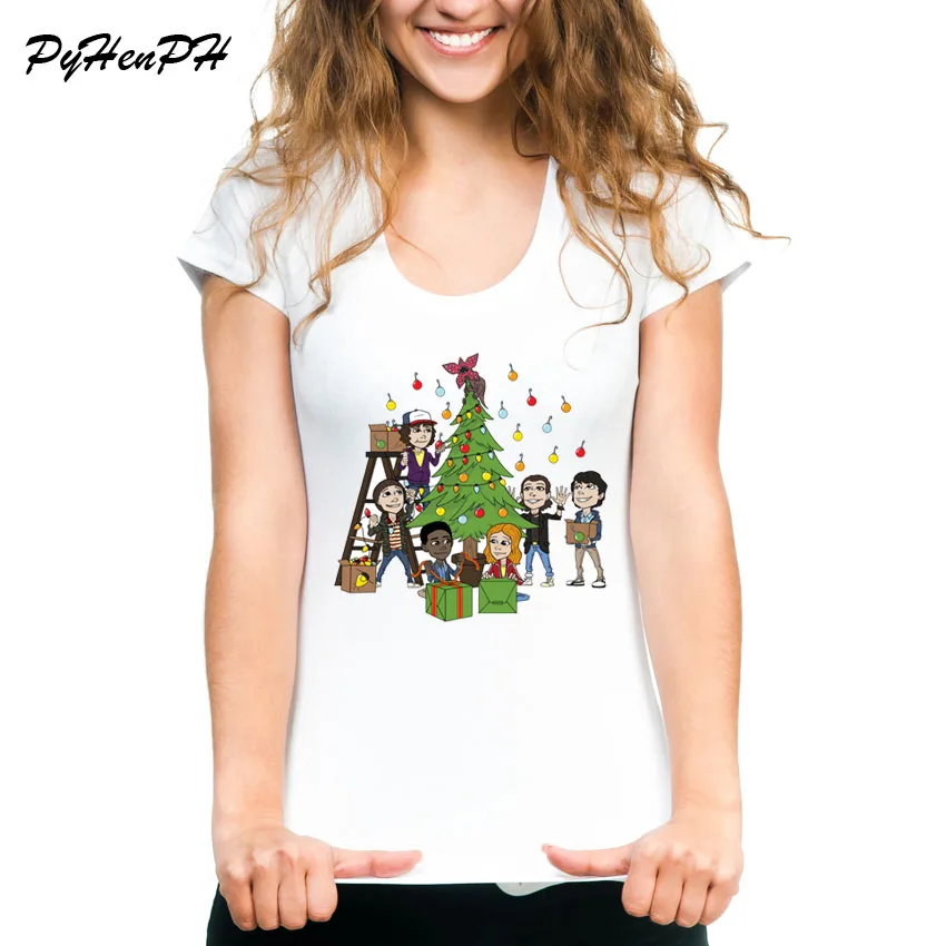 Stranger Things T Shirt Women short sleeve Merry Christmas T-Shirt Summer Style T-Shirt harakuju design Tops Tee Shirt Femme
Stranger Things T Shirt Women short sleeve Merry Christmas T-Shirt Summer Style T-Shirt harakuju design Tops Tee Shirt Femme