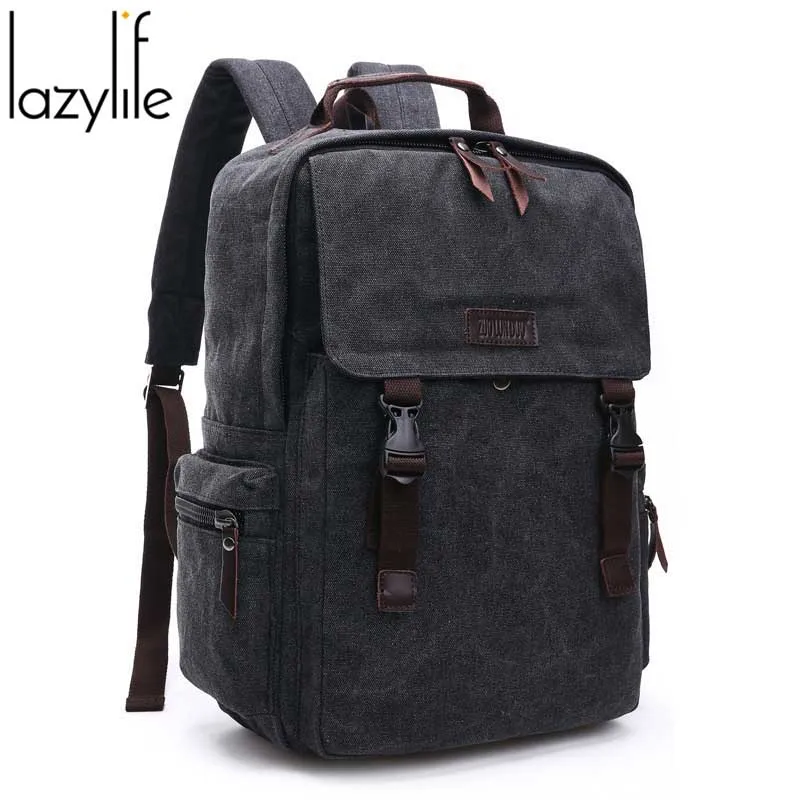 LAZYLIFE men's backpack vintage canvas backpack school bag men's travel bags large capacity travel laptop backpack bag
LAZYLIFE men's backpack vintage canvas backpack school bag men's travel bags large capacity travel laptop backpack bag