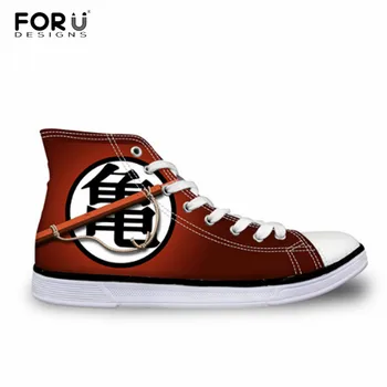 

FORUDESIGNS Cartoon Anime Dragon Ball Z Prints High-top Vulcanized Shoes for Teen Boys Canvas Shoes Autumn Flats Sneakers Shoes