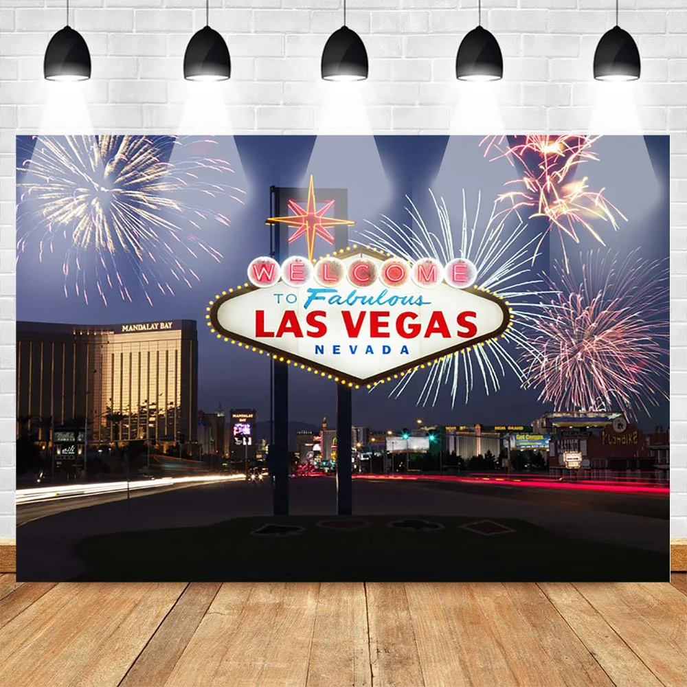 Welcome Las Vegas Theme Party Backdrop for Photography Fireworks Night City Background Birthday Banner Prop Famous Tourist Sites
Welcome Las Vegas Theme Party Backdrop for Photography Fireworks Night City Background Birthday Banner Prop Famous Tourist Sites