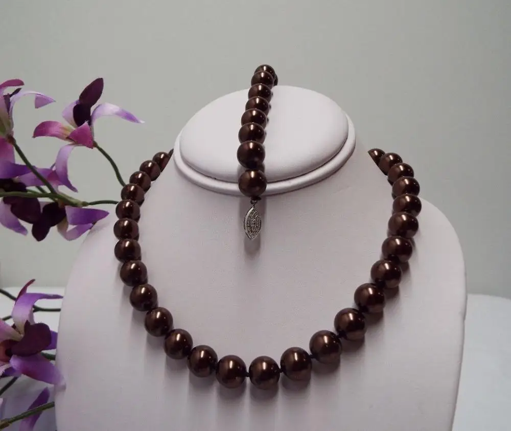 Rare Rich Chocolate Color 14mm 1 Pc South Sea Shell Pearl Necklace Bracelet Set 5.23
Rare Rich Chocolate Color 14mm 1 Pc South Sea Shell Pearl Necklace Bracelet Set 5.23