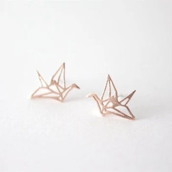 10pairs/lot Silver Color Paper Crane Stud Earrings For Women Jewelry Stainless Steel Bird Brincos Boucle d'oreille Femme 2018
10pairs/lot Silver Color Paper Crane Stud Earrings For Women Jewelry Stainless Steel Bird Brincos Boucle d'oreille Femme 2018
