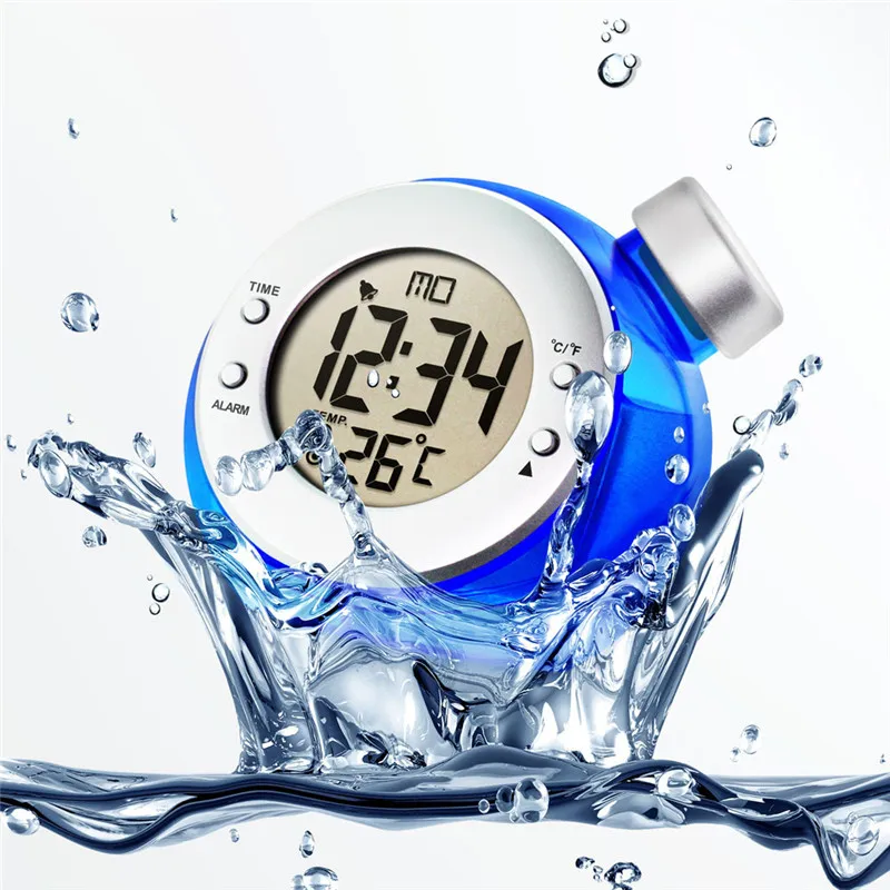 Bathroom LCD Display Water Power Digital Alarm Clock Household Confort Eco-Friendly Hydrodynamic Thermometers Weather Station
Bathroom LCD Display Water Power Digital Alarm Clock Household Confort Eco-Friendly Hydrodynamic Thermometers Weather Station