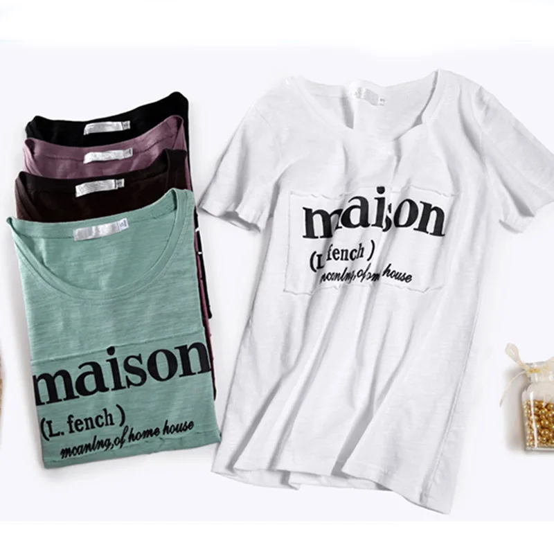 O-Neck T Shirt Female Embroidery Letter Short Sleeve Femme Casual Tee Shirt Women Tops Loose Plus Size Cotton Tshirt Female 2019
O-Neck T Shirt Female Embroidery Letter Short Sleeve Femme Casual Tee Shirt Women Tops Loose Plus Size Cotton Tshirt Female 2019