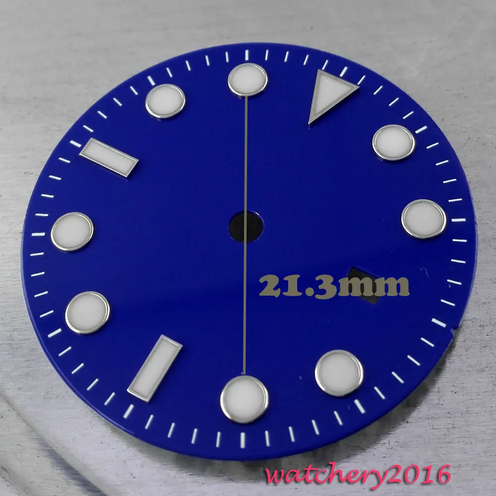

New 31.3mm Blue Dial date window fit 2836 MingZhu 2813 4813 Movement Men's Watch dial