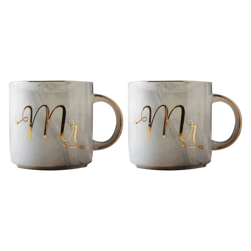Coffee Mug Set: Mr. And Mrs. Marble Colored Ceramic Mugs, Set Of 2, Elegant, Romantic, Durable, Great For Wedding Gift, Valent
Coffee Mug Set: Mr. And Mrs. Marble Colored Ceramic Mugs, Set Of 2, Elegant, Romantic, Durable, Great For Wedding Gift, Valent