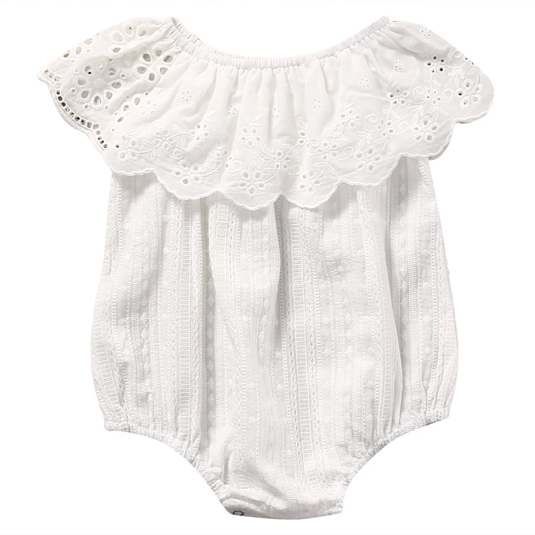 

2018 New Cute Newborn Baby Girl Romper Clothes White Lace Playsuit Jumpsuit Outfit Summer Bebes Sunsuit 0-24M