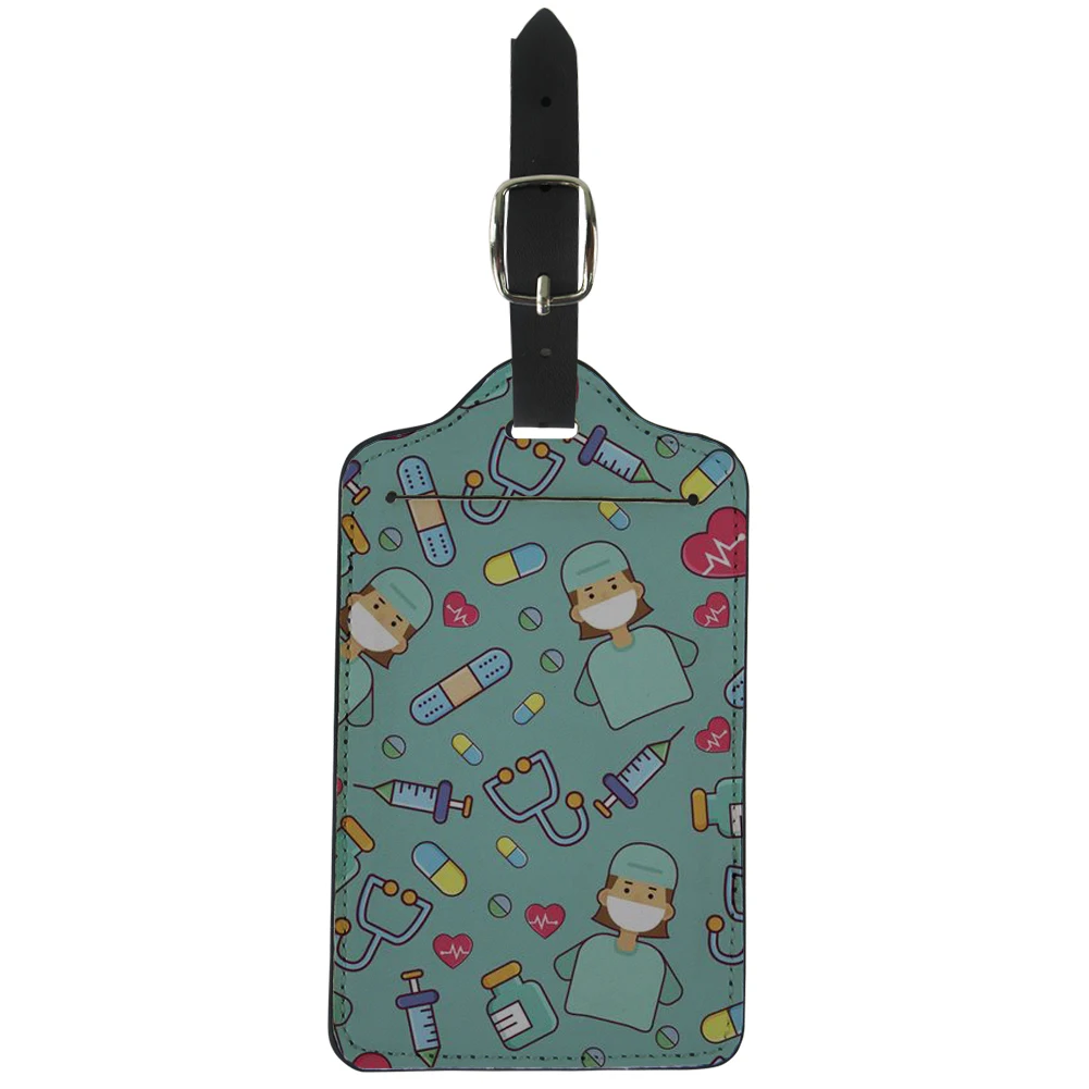 ELVISWORD Lovely Cartoon Life Saver Premium Luggage Tags 3 Color Pu Leather Name ID Travel Suitcase Handbag Tag Accessories Gift
ELVISWORD Lovely Cartoon Life Saver Premium Luggage Tags 3 Color Pu Leather Name ID Travel Suitcase Handbag Tag Accessories Gift