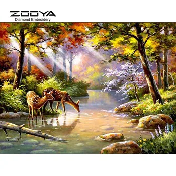 NEW 5D DIY Diamond Painting Cross Stitch Landscape Deer Crystal Needlework Diamond Embroidery Full Diamond Decorative BJ464 
NEW 5D DIY Diamond Painting Cross Stitch Landscape Deer Crystal Needlework Diamond Embroidery Full Diamond Decorative BJ464